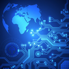 全球商业网络科技感背景